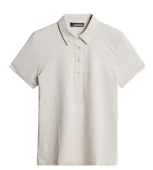 J.Lindeberg Alaya Jacquard polo da donna, moonbeam