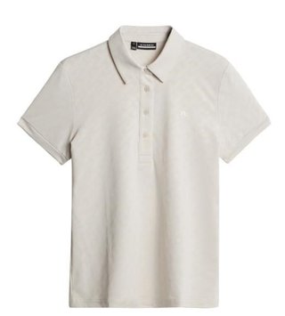 J.Lindeberg Alaya Jacquard polo da donna, moonbeam