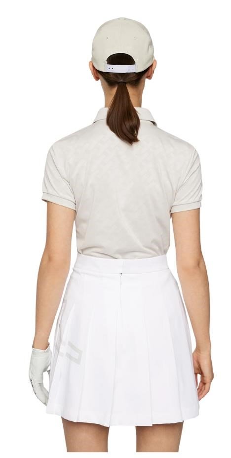 J.Lindeberg Alaya Jacquard polo da donna, moonbeam