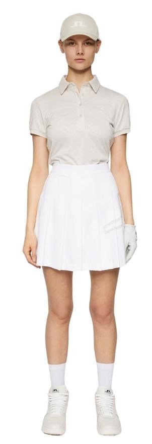 J.Lindeberg Alaya Jacquard polo da donna, moonbeam