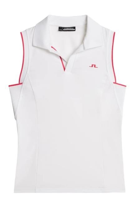 J.Lindeberg Viola Sleeveless polo da donna, bianco