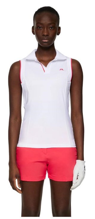 J.Lindeberg Viola Sleeveless polo da donna, bianco