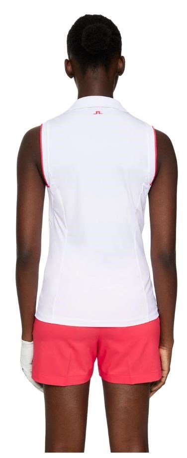 J.Lindeberg Viola Sleeveless polo da donna, bianco