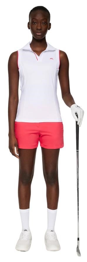 J.Lindeberg Viola Sleeveless polo da donna, bianco