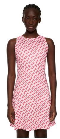 J.Lindeberg Cora Print vestito da donna, tour geo pink