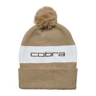 Cobra Pom Beanie berretto invernale, light sand/white glow