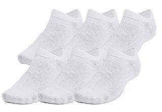 Under Armour Essential No Show calzini unisex (6 paia), bianchi