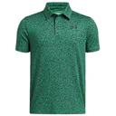Under Armour Playoff Printed junior polo, team kelly green