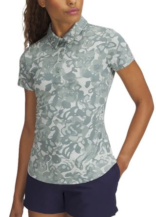 Under Armour Playoff 3.0 Printed polo da donna, silica green