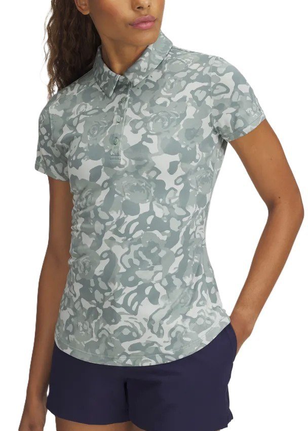 Under Armour Playoff 3.0 Printed polo da donna, silica green