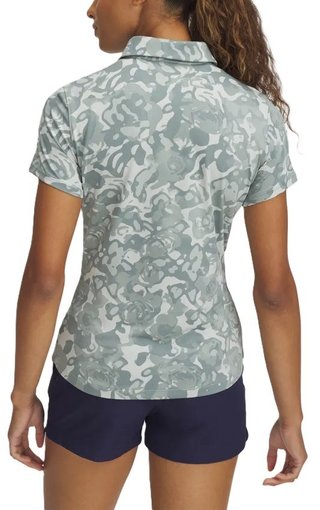Under Armour Playoff 3.0 Printed polo da donna, silica green