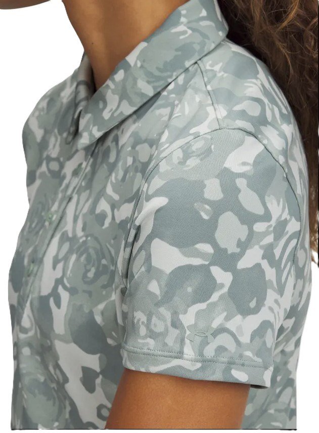 Under Armour Playoff 3.0 Printed polo da donna, silica green