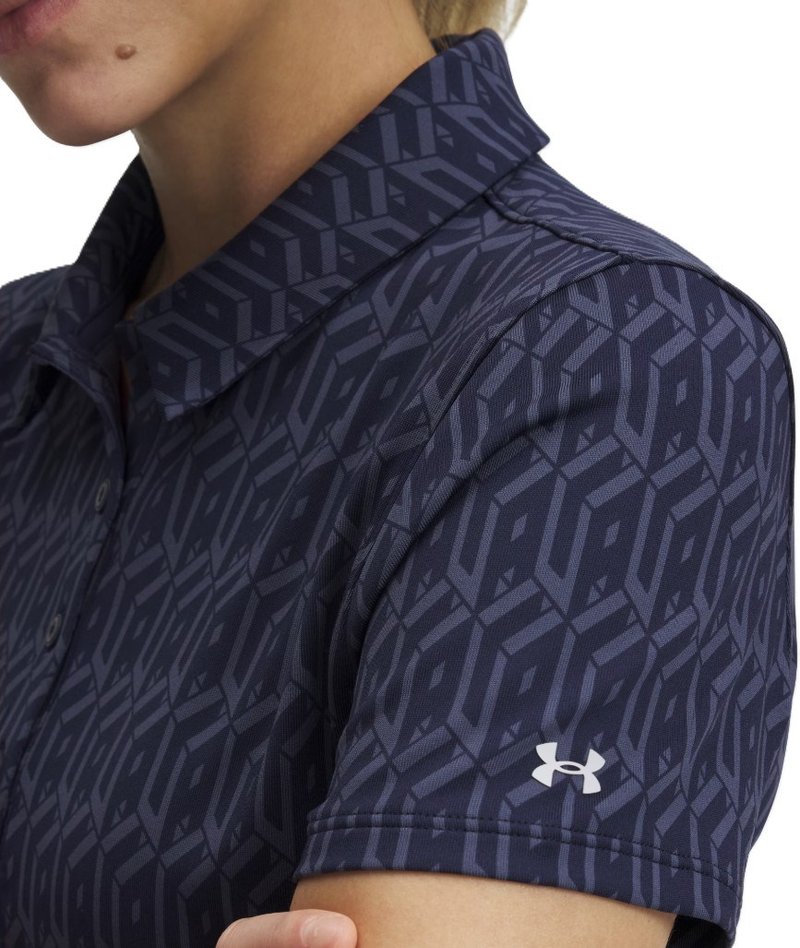 Under Armour Playoff 3.0 Printed polo da donna, midnight navy