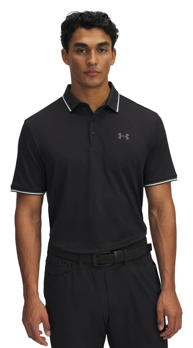 Under Armour Playoff 3.0 Rib polo uomo, nero