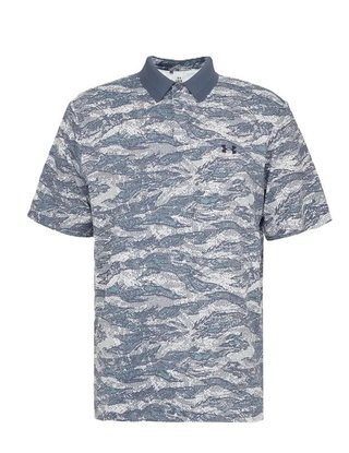 Under Armour Drive Chill Printed polo da uomo, downpour gray
