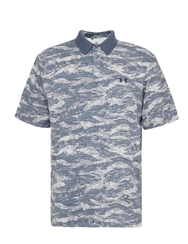 Under Armour Drive Chill Printed polo da uomo, downpour gray