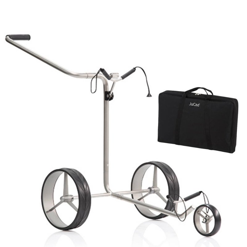 JuCad Titan carrello manuale a 3 ruote + borsa da trasporto JTT, titanio