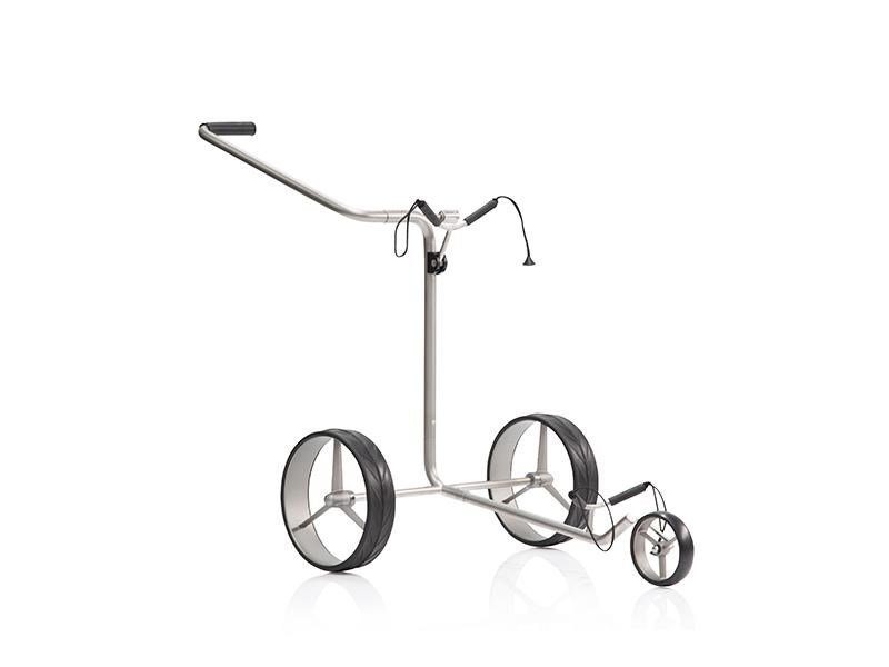 JuCad Titan carrello manuale a 3 ruote + borsa da trasporto JTT, titanio