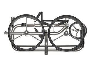 JuCad Titan carrello manuale a 3 ruote + borsa da trasporto JTT, titanio