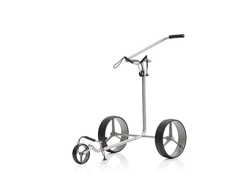 JuCad Titan carrello manuale a 3 ruote + borsa da trasporto JTT, titanio