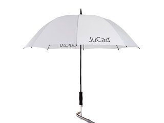 JuCad ombrello da golf telescopico 68" con pin, bianco