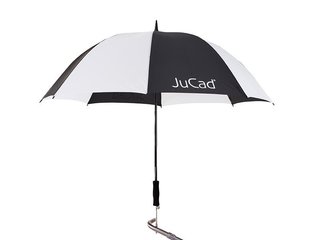 JuCad ombrello da golf telescopico 68" con pin, nero/bianco