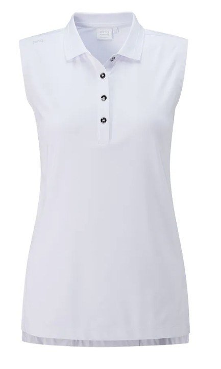 PING Solene Sleeveless polo da donna, bianco