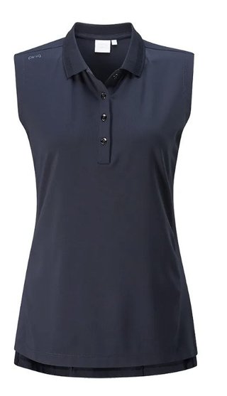PING Solene Sleeveless polo da donna, blu navy