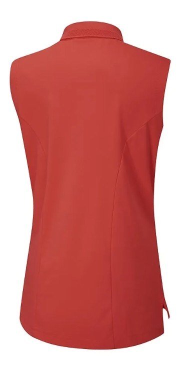 PING Solene sleeveless polo da donna, rich red