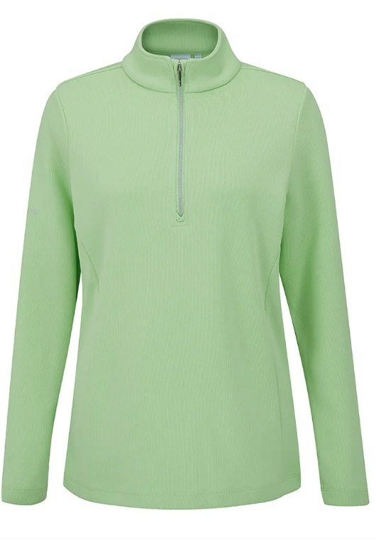 PING Lyla Half Zip Ribbed pile da donna, mint marl