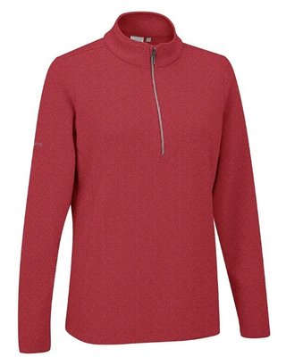 PING Lyla Half Zip Ribbed pile da donna, rich red marl