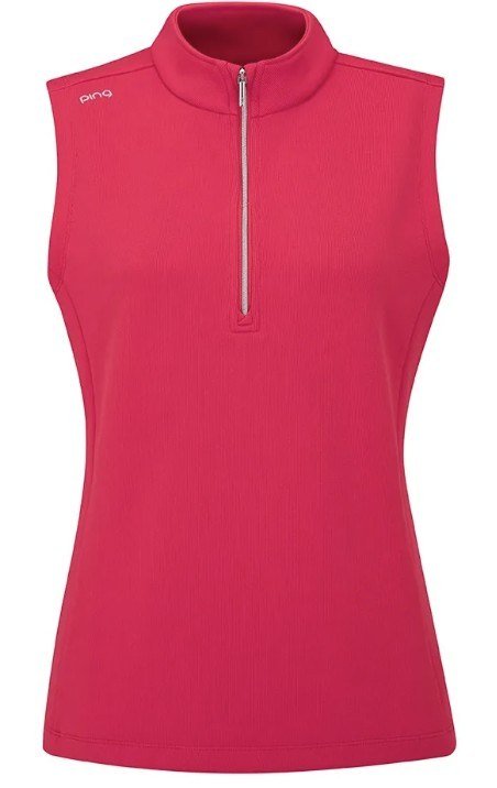 PING Lyla half zip gilet da donna, rosebud