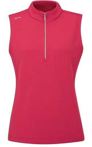 PING Lyla half zip gilet da donna, rosebud