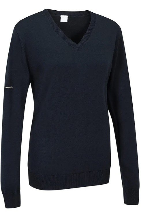 PING Tatton maglione con scollo a V da donna, blu navy