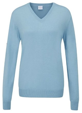 PING Tatton maglione con scollo a V da donna, azzurro cielo