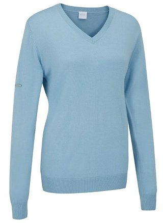 PING Tatton maglione con scollo a V da donna, azzurro cielo