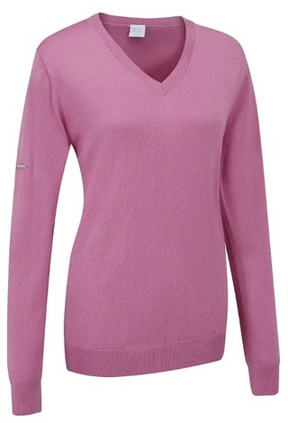 PING Tatton maglione con scollo a V da donna, rosa