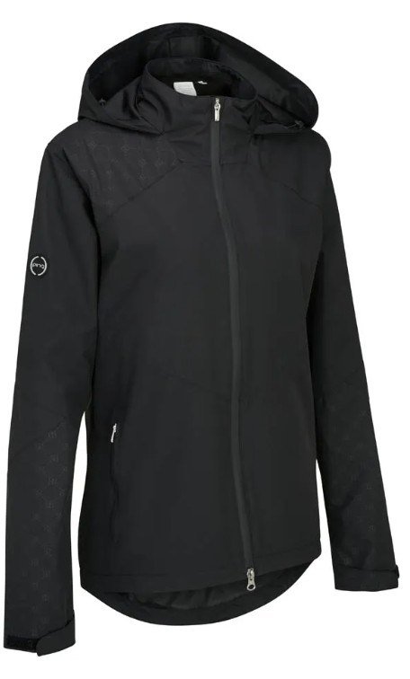 PING Milli Hooded giacca impermeabile da donna, nera
