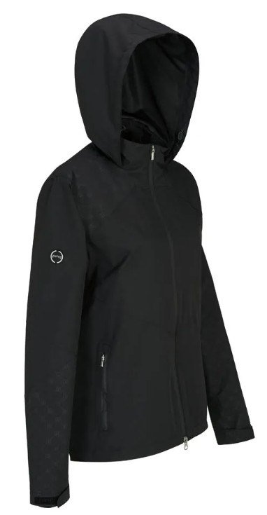 PING Milli Hooded giacca impermeabile da donna, nera