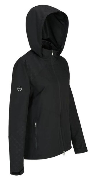 PING Milli Hooded giacca impermeabile da donna, nera