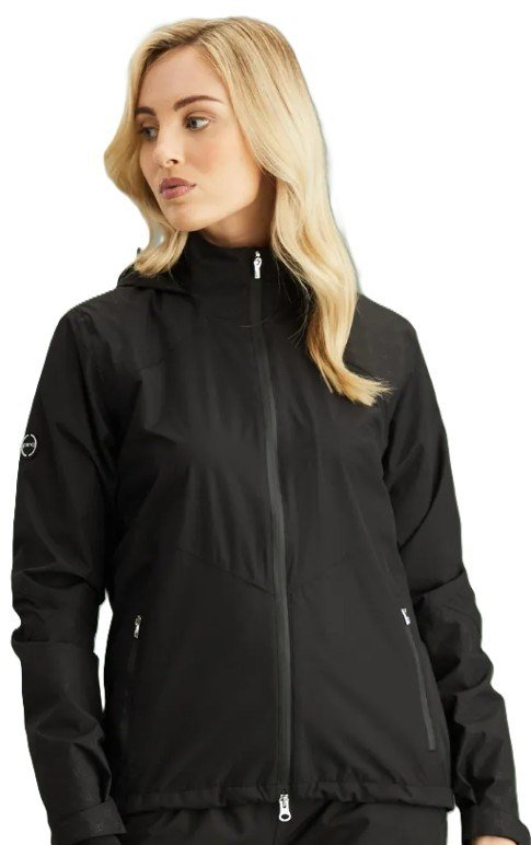 PING Milli Hooded giacca impermeabile da donna, nera