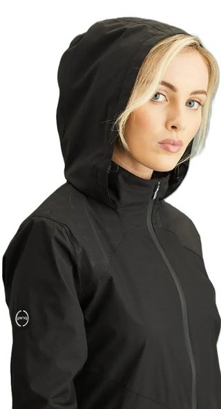 PING Milli Hooded giacca impermeabile da donna, nera