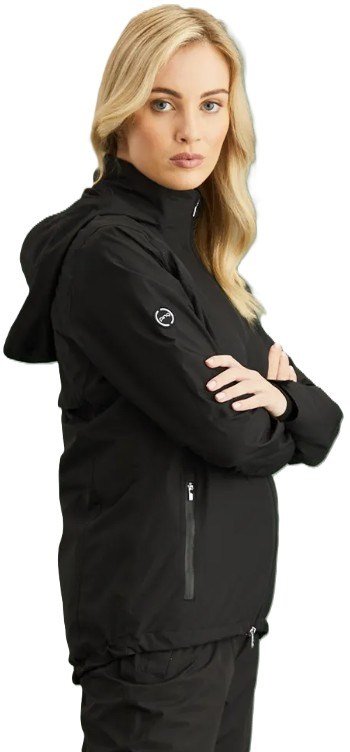PING Milli Hooded giacca impermeabile da donna, nera