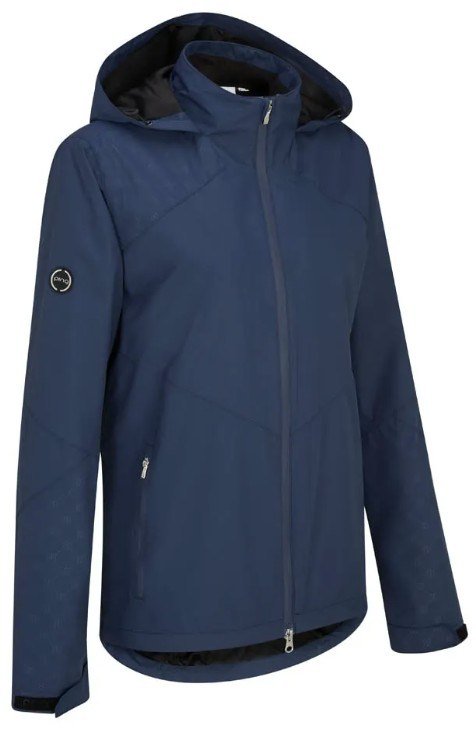 PING Milli Hooded giacca impermeabile con cappuccio da donna, blu oxford