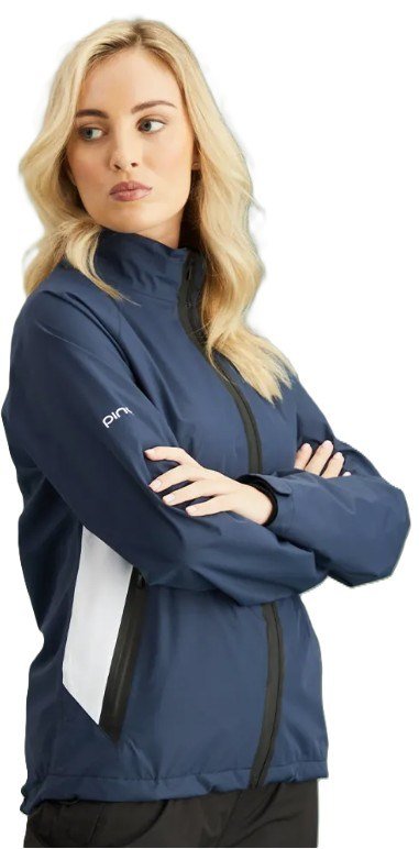 PING Stevie giacca impermeabile da donna, blu/bianco