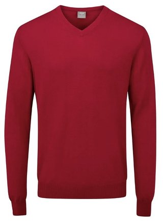 PING Sullivan maglione con scollo a V da uomo, rich red