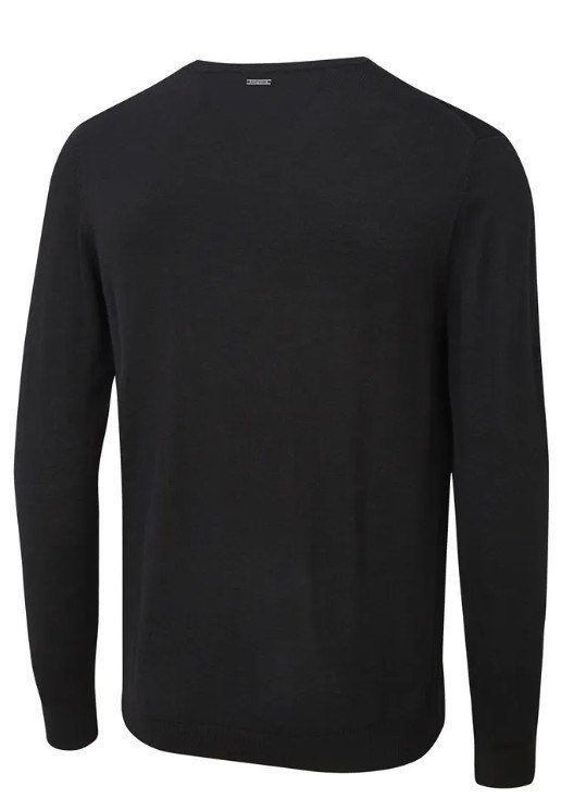 PING Sullivan maglione con scollo a V da uomo, nero