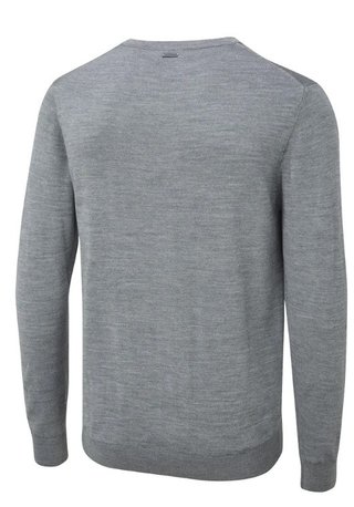 PING Sullivan maglione con scollo a V da uomo, french grey marl