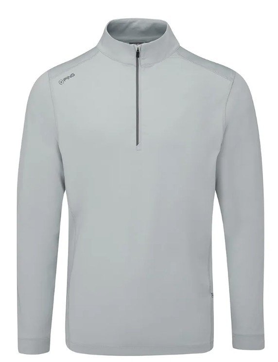 PING Latham Half Zip maglia uomo, pearl grey