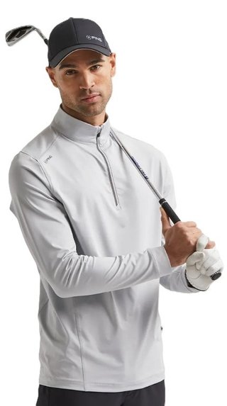 PING Latham Half Zip maglia uomo, pearl grey